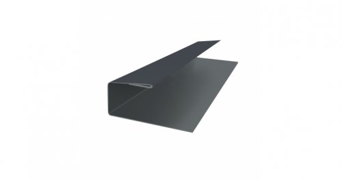 J-Профиль 12мм 0.5 Satin с пленкой RAL 7024 мокрый асфальт (2м)