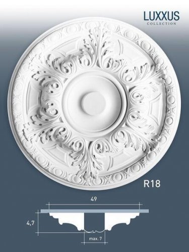 Розетка потолочная Orac decor R18