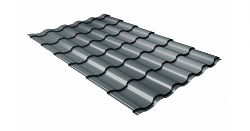 Металлочерепица Grandline Кредо 0.5 Satin RAL 7016 антрацитово-серый