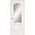 Межкомнатная дверь La Porte серия Classic модель 300.5 ясень бланко с витражом Бордо