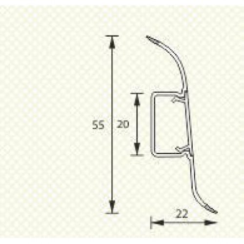 Плинтус ПВХ Идеал Классик 211 Дуб рустик 55x22