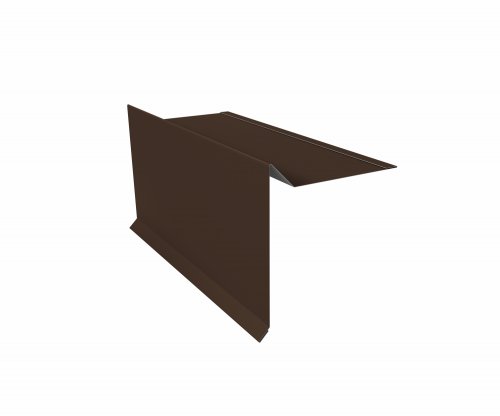 Планка ветровая с отгибом для мягкой кровли 100х20х70 0.4 PE с пленкой RAL 8017 шоколад (2м)