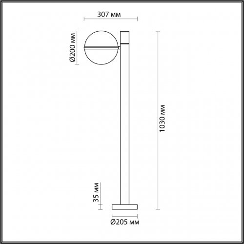 Ландшафтный светильник Odeon Light Lomeo 4832/1F E27 10 Вт