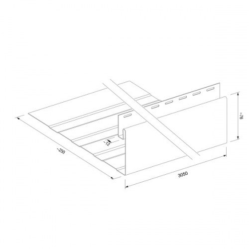 Приоконная планка большая SV-20 белый для сайдинга