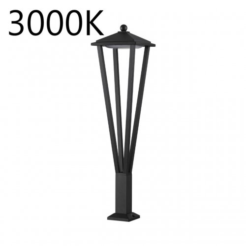 Уличный светильник Odeon Light Nature LED 12W 3000K черный, арт. 6655/12GL3, высота 80см