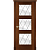 Межкомнатная дверь La Porte серия Classic модель 300.9 красное дерево со стеклом Ромб