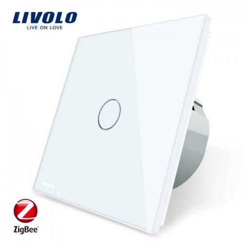 WiFi Сенсорный однолинейный выключатель Livolo ZigBee (белый) VL-C701Z-11