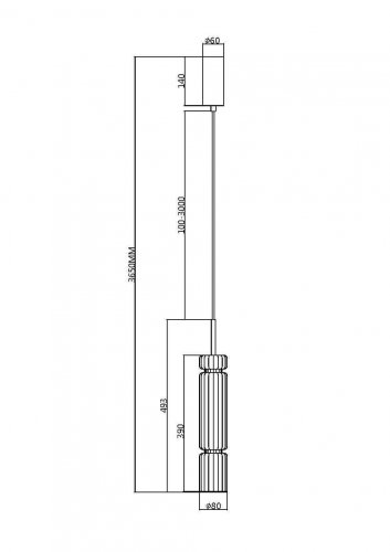 Подвесной светильник Maytoni Ordo MOD272PL-L12BS3K1 12W черный