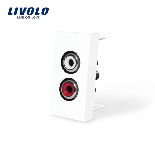 Модуль розетки АУДИО Livolo белая VL-C7-1AD-11