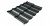 Металлочерепица Grandline модульная Квинта Uno c 3D резом 0.5 Atlas X RAL 7016 антрацитово-серый