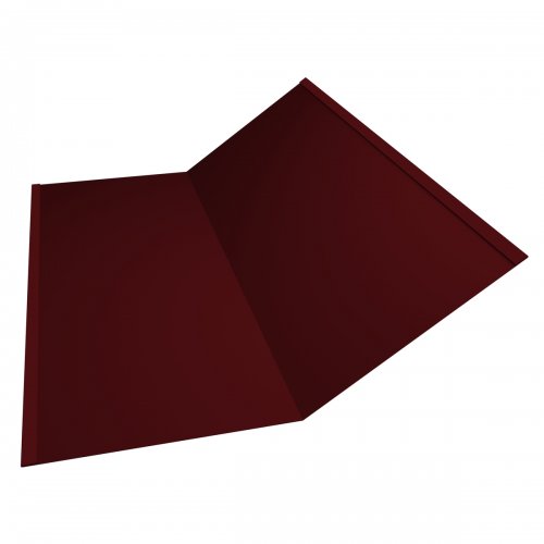 Планка ендовы нижней 300х300 0.5 Satin с пленкой RAL 3005 красное вино (2м)