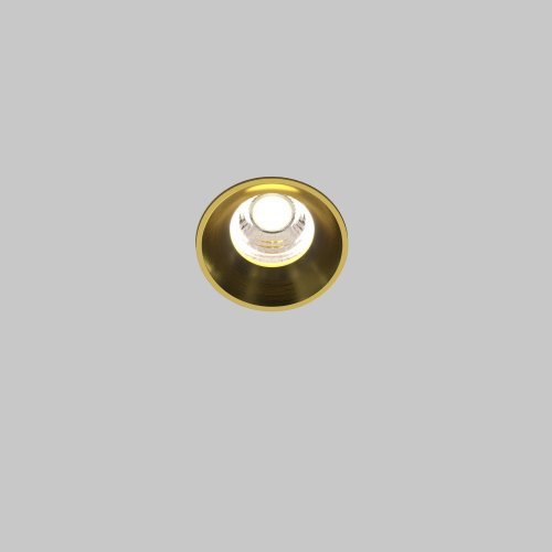 Встраиваемый светильник Technical Round DL058-7W4K-TRS-BS 7W латунь