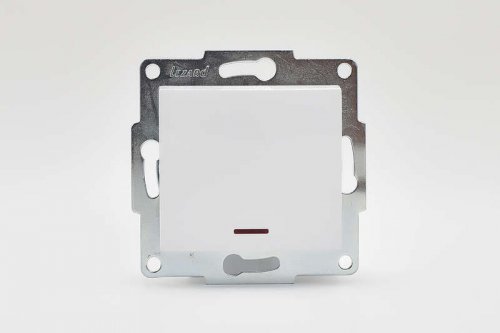 Механизм выкл. 1-кл. СП KARINA 10А IP20 с подсветкой бел. LEZARD 707-0288-111