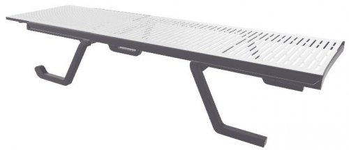 Шезлонг металлический Doge серый/белый