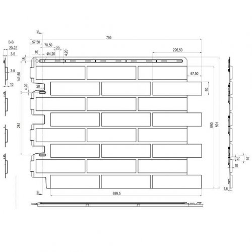 Фасадная панель Альта-Профиль Кирпич Рижский 02 795х591 мм