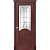 Межкомнатная дверь La Porte серия Classic модель 300.7 красное дерево витраж с бевелсами Модена