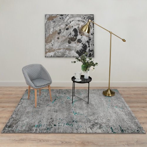 Турецкий ковер Almira E1621 Grey/Green 3,4x2,4 м прямоугольный