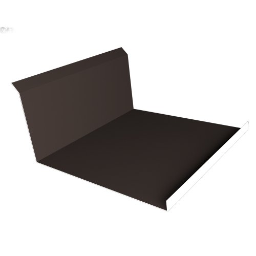 Планка примыкания нижняя 20х122х260х15 0.45 PE с пленкой RR 32 темно-коричневый (2м)