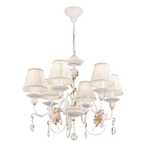 Люстра Maytoni Elina ARM222-06-G 40W белый с золотом