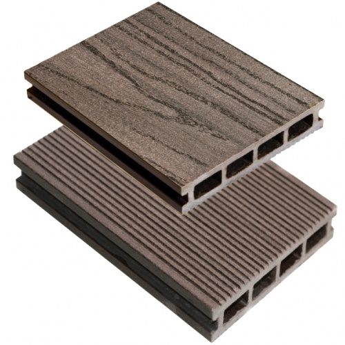 Террасная доска MasterDeck Classic Венге узкий вельвет+тиснение под дерево 4000х140x26 мм