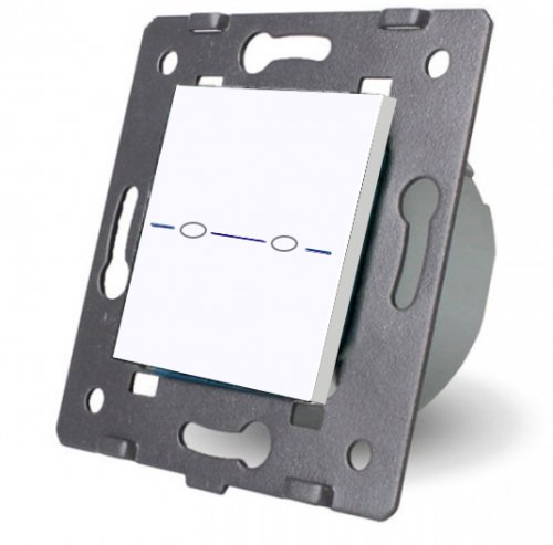 Модуль двухлинейного импульсного выключателя для штор Livolo с функцией ДУ EQ-702WR-11