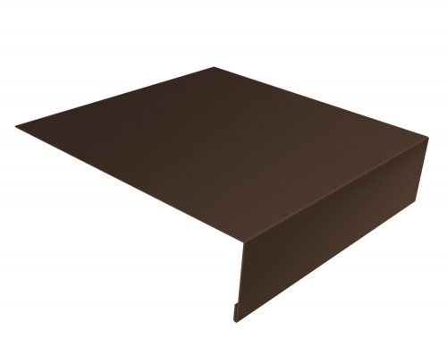 Планка лобовая/околооконная простая 190х50 0.4 PE с пленкой RAL 8017 шоколад (2м)