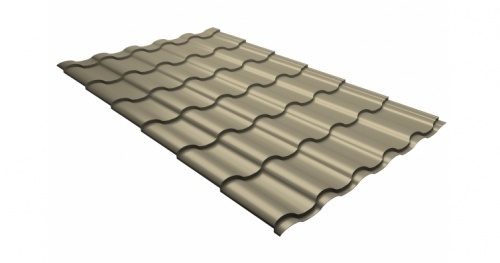 Металлочерепица Grandline Кредо 0.5 Satin RAL 1015 светлая слоновая кость