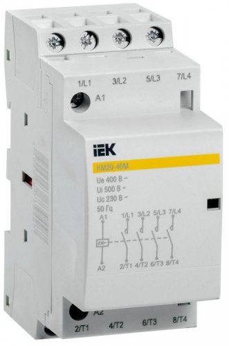 Контактор модульный КМ20-40М AC ИЭК MKK11-20-40