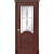 Межкомнатная дверь La Porte серия Classic модель 300.7 красное дерево со стеклом Лувр