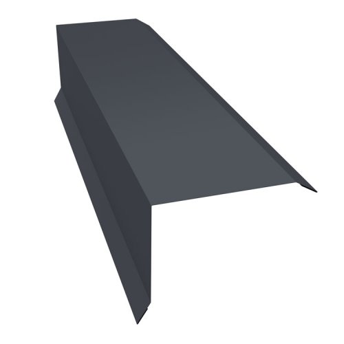 Планка торцевая 80х100 0.4 PE с пленкой RAL 7024 мокрый асфальт (2м)