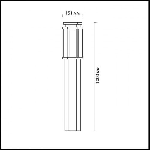 Уличный светильник 100 см Odeon Light Gino 4048/1F E27 100 Вт