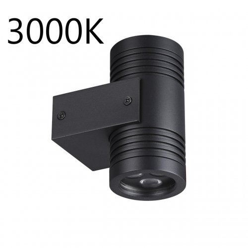 Фасадный светильник Odeon Light Nature LED 12W 3000K черный, арт. 6648/12WL3