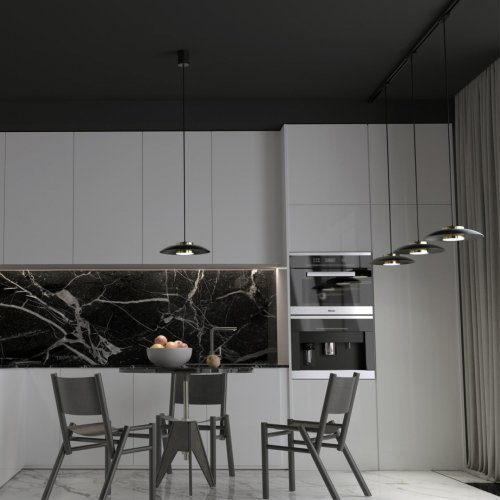 Трековый светильник однофазный светодиодный Novotech Port 358592 18W черный/золото, провод 1м