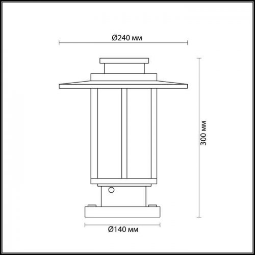 Уличный светильник на столб Odeon Light Mito 4047/1B E27 18 Вт
