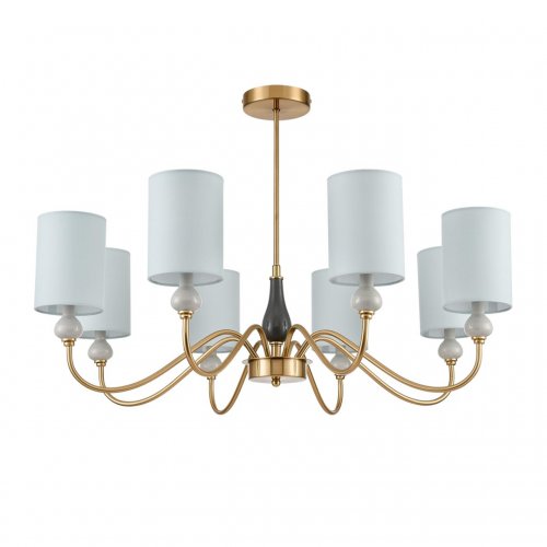 Люстра потолочная Lumion Anri цвет латунь, мятный, зеленый арт. 6590/8  8*40W E14