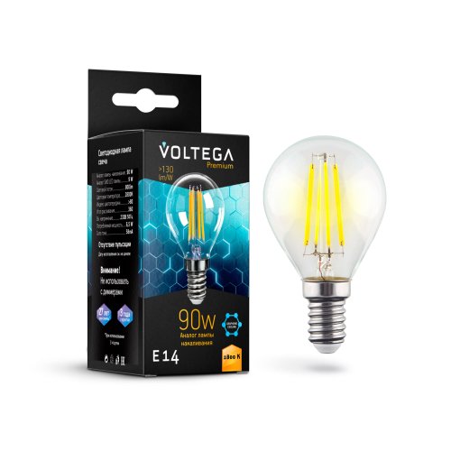Лампочка Voltega Globe E14 9W Graphene 7136