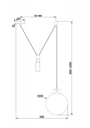 Подвесной светильник Freya Impulse FR5221PL-01BS 60W латунь