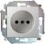 Механизм розетки 1-м СП Simon15 16А IP20 защ. шторки без заземл. бел. Simon 1591444-030