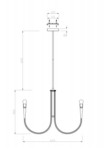 Подвесной светильник Freya Branches  FR5253PL-06N 40W никель
