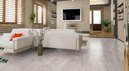 Ламинат 33 класс Kronotex Mammut D 3179 Дуб Эверест белый