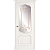 Межкомнатная дверь La Porte серия Classic модель 300.4 ясень бланко с витражом Фраш