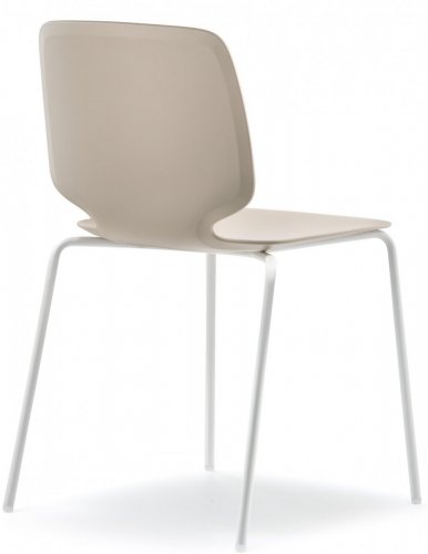 Стул пластиковый Babila белый/песочный