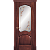 Межкомнатная дверь La Porte серия Classic модель 300.5 красное дерево с витражом Бордо