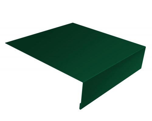 Планка лобовая/околооконная простая 190х50 0.4 PE с пленкой RAL 6005 зеленый мох (2м)