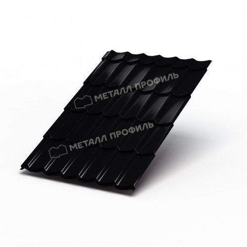 Металлочерепица МП Макси (PURMAN-20-9005-0.5) 9005 Черный темный