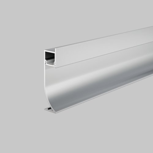 Алюминиевый профиль плинтус с подсветкой 53x14 мм серебро Led Strip