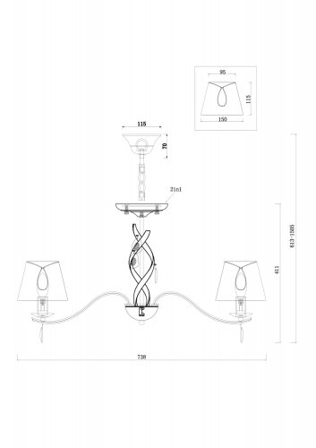 Люстра Freya Monique FR2001PL-07G