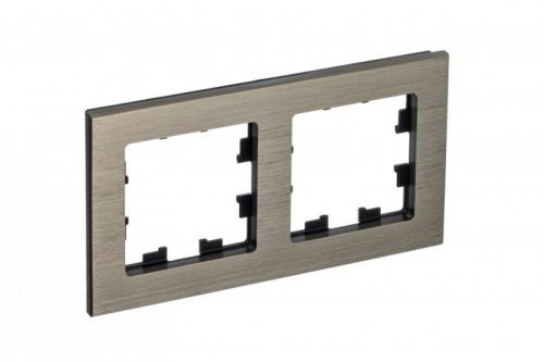 Рамка 2-м ATLASDESIGN NATURE металл латунь SchE ATN312202