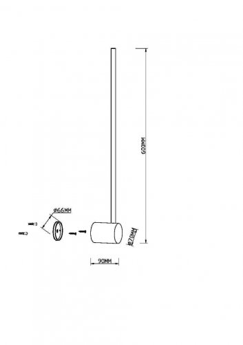 Настенный светильник (бра) Maytoni Light stick MOD237WL-L6BS3K 7W латунь