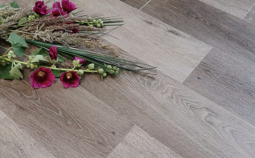 Виниловая плитка ПВХ Stone Floor SPC Дуб Брауни коричневый